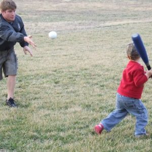 Blaine Pitching to Chancey