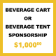 Beverage Cart Tent Sponsorship